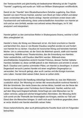 Hamlets letzter Monolog: Sein oder nicht Sein - Dramenanalyse, Zitate und mehr