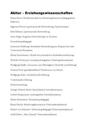 Pädagogik Abitur 2024 NRW: Erziehungswissenschaften & Montessori