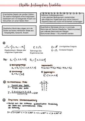 Stochastik Abitur Zusammenfassung PDF - Alles von Grundlagen bis Bernoulli-Kette