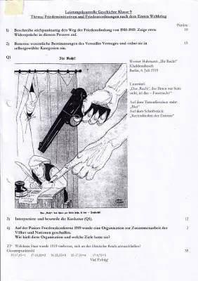 Nachkriegsordnung und Versailler Vertrag einfach erklärt