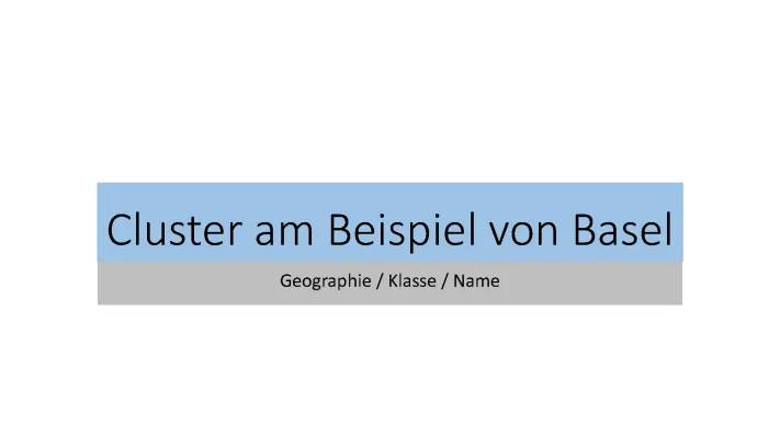 Cluster und Kondratieff-Zyklen einfach erklärt für Kids!