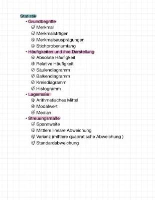 Statistik Klausur Lernhilfe: Lagemaße, Streuungsmaße, Diagramme