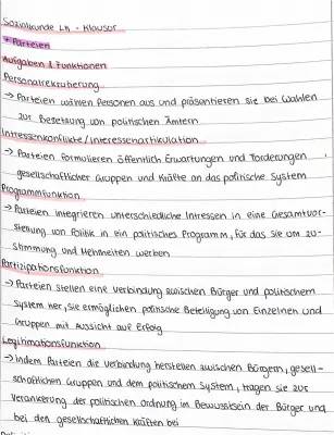 Aufgaben und Funktionen von Parteien einfach erklärt: 4 und 5 Funktionen & Arbeitsblatt