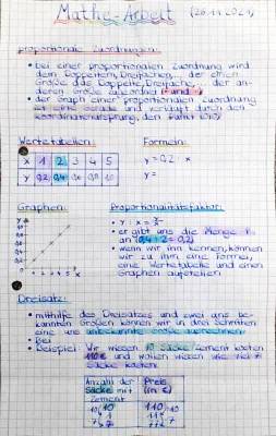 proportionale und antiproportionale Zuordnungen