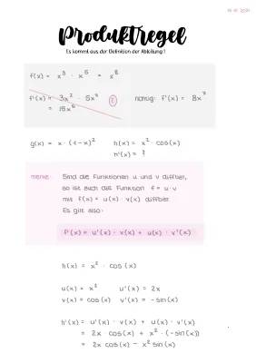 Kettenregel und Produktregel einfach erklärt für Schüler