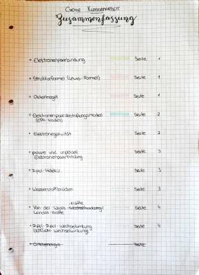 Elektronenpaarbindung und weiteres