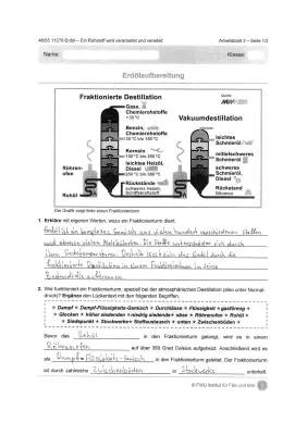 Erdölaufbereitung und Fraktionierte Destillation einfach erklärt