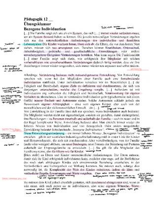 Pädagogik Abi Klausur: Hurrelmann und Was ist bezogene Individuation?