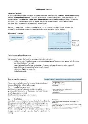 Easy Cartoon Analysis Example for Kids | Cartoon Analyse Englisch PDF & Übungen