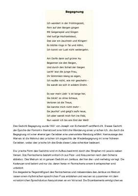 Eichendorff Gedicht: Begegnung an der Linde