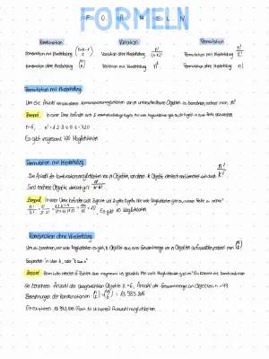 Kombinatorik Spaß: Permutation, Variation und Kombination Beispiele für Kids