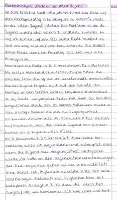 Rede an die Hitlerjugend 1935: Text, Zusammenfassung, und Analyse