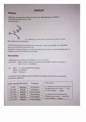 Was sind Aldehyde? Eigenschaften, Struktur und Verwendung