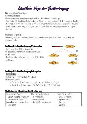 Einfache Erklärung zu Gentechnischen Pflanzen und Gentransfer-Methoden