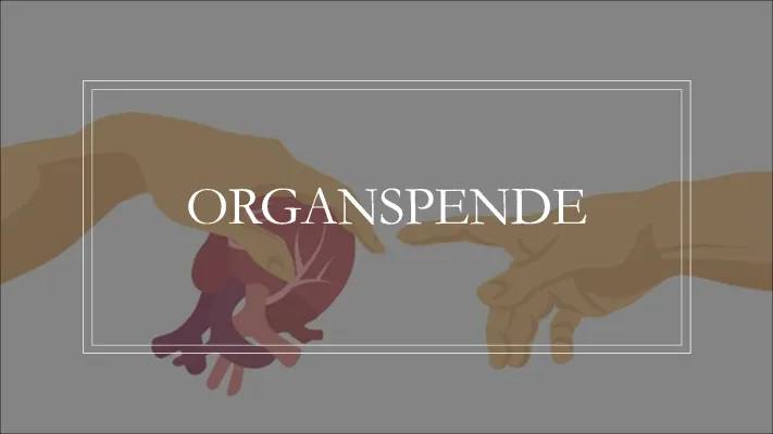 Organspende Referat für die Schule: Pro und Contra, Ethik und Bilder