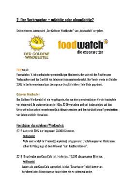 Goldener Windbeutel 2019-2024 & Foodwatch Werbelügen