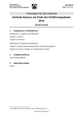 ZP 10 NRW 2019 Mathe Lösungen & Übungen für die Abschlussprüfung