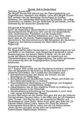 Stunde Null 1945: Einfach erklärt mit den Besatzungszonen Deutschlands und dem Potsdamer Abkommen