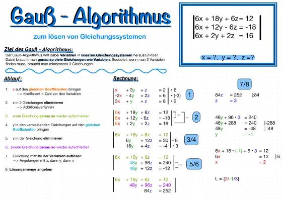 Gauß Algorithmus Einfach Erklärt: Lustige Übungen und Lösungen