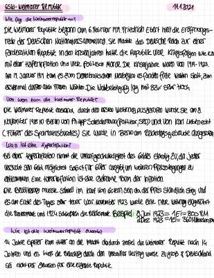 Weimarer Republik: Krisenjahre 1919-1923, Hyperinflation 1923 & Putschversuche - Einfache Zusammenfassung