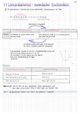 Linearfaktordarstellung und Vielfachheit von Nullstellen - Einfach erklärt