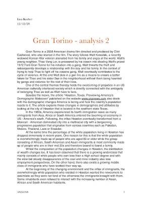 Gran Torino Analysis: A Look at Characters and Themes | Study Guide