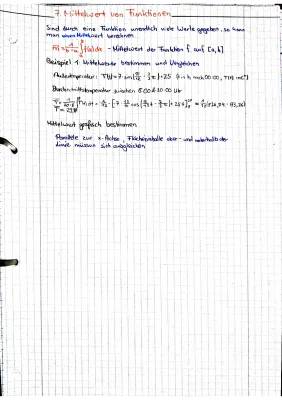 Mittelwert von Funktionen und Temperaturen: Aufgaben, Rechner und Beispiele