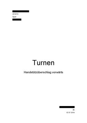 Handstützüberschlag und Bogengang vorwärts lernen für Kinder