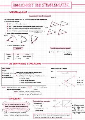 Ähnlichkeit und Kongruenzsätze für Dreiecke - Aufgaben und Lösungen PDF