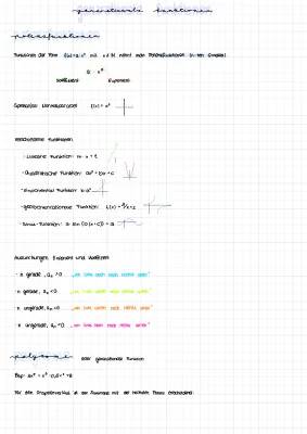 Ganzrationale Funktionen und Potenzfunktionen - Beispiele und Formeln für 3. und 4. Grades