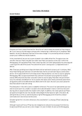 Gran Torino Film Still Analysis - Simple Summary for School