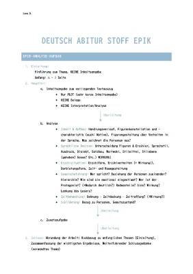 Epik-Analyse Abitur 2023: Vergleichswerke und Aufbau