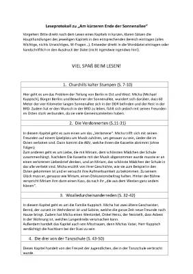 Am kürzeren Ende der Sonnenallee Zusammenfassungen & Charakterisierungen