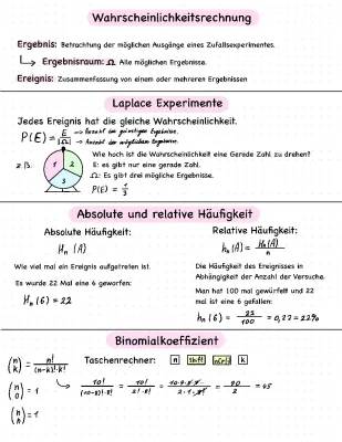 Mathe Abitur: Analytische Geometrie & Stochastik Zusammenfassung PDF