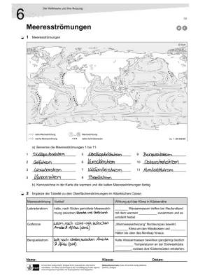 Warme und kalte Meeresströmungen – Namen, Karte und Beispiele