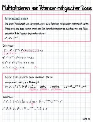 Lerne Potenzen: Multiplizieren, Dividieren und mehr!