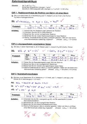 Kalorimetrie für die Klasse 11 - Prinzip, Experimente und Aufgaben