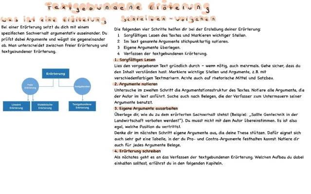 Textgebundene Erörterung Beispiele und Übungen