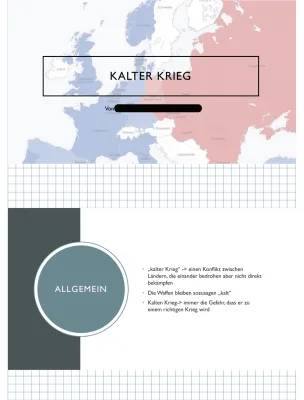 Kalter Krieg Präsentation: Zeitstrahl, 5 Phasen und Szenenanalyse der Physiker