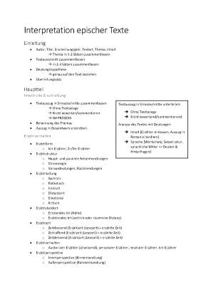 Wie du Epische Texte analysieren kannst: Beispiel und Aufbau