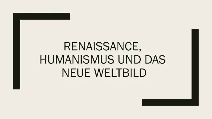 Renaissance und Humanismus einfach erklärt - Das neue Weltbild für Kinder