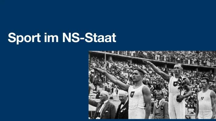 Sport im Nationalsozialismus: Referat über Schulsport, Hitlerjugend und Olympische Spiele 1936