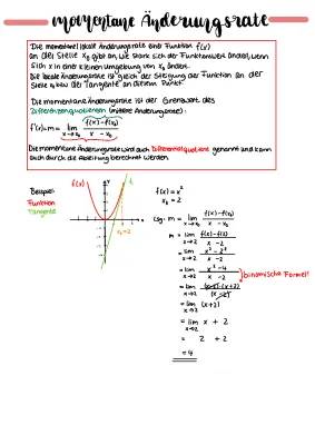 Entdecke die Momentane Änderungsrate und den Differentialquotient - Einfach erklärt!