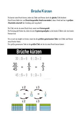 Wie du Brüche addierst, subtrahierst, multiplizierst und kürzt