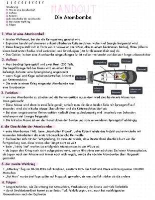 Alles über Atombomben - Referat für Schüler