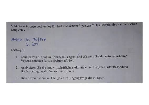 Das Kalifornisches Längstal: Karte, Klima und Landwirtschaft für Kids