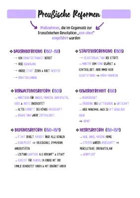 Preußische Reformen einfach erklärt: Tabelle, Ziele & Folgen