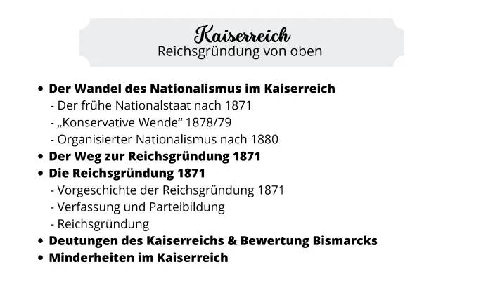 Kaiserreich - LK Geschichte 