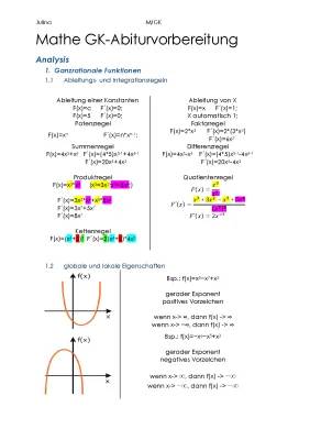 Mathe-Abi Vorbereitung: Analysis, Stochastik & E-Funktion Aufgaben und Lösungen