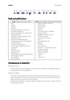 Immigration: Push and Pull Factors, Pros and Cons, and Policies in the US